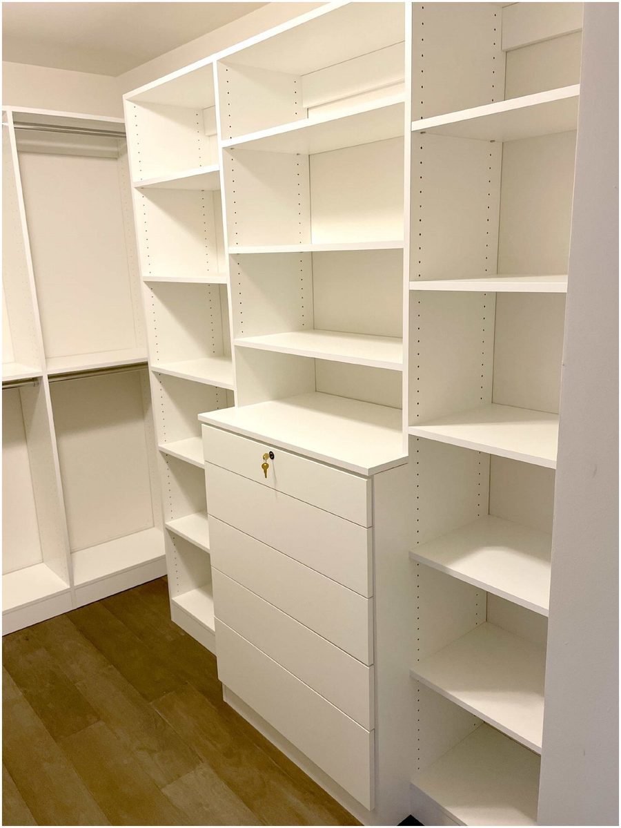 Custom walk-in closet with drawer tower — Shelf, Newburgh NY